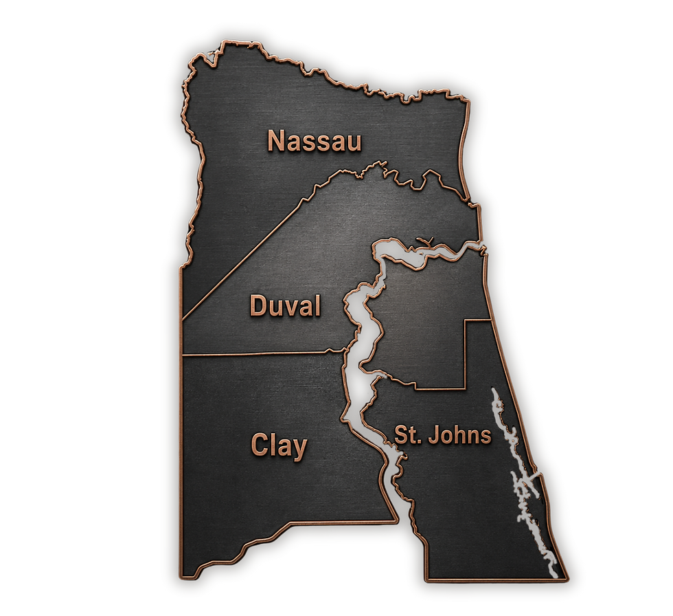 Thread Theory Plumbing service area covering Nassau, Duval, Clay and St. Johns counties