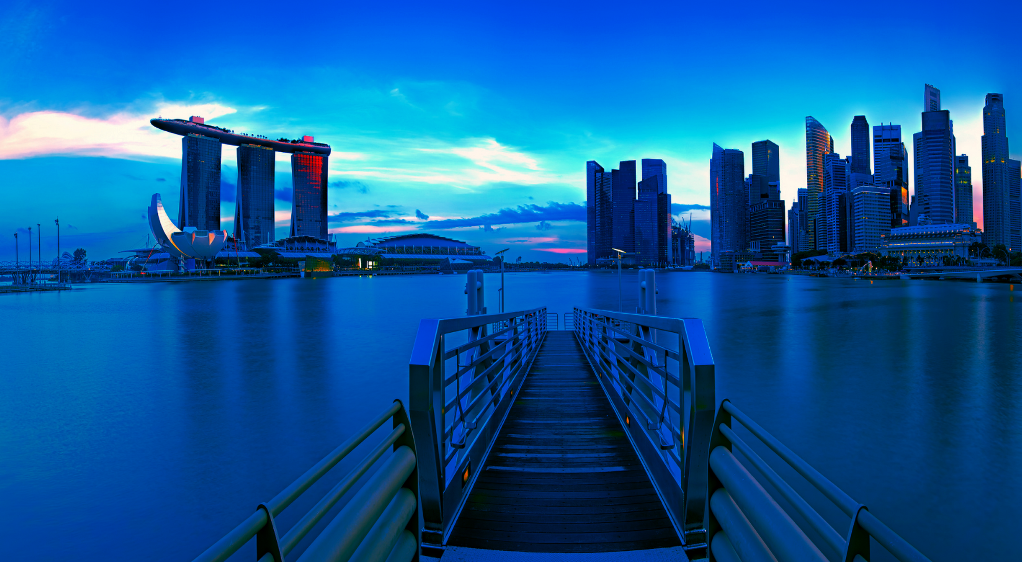 Singapore skyline at Marina Bay