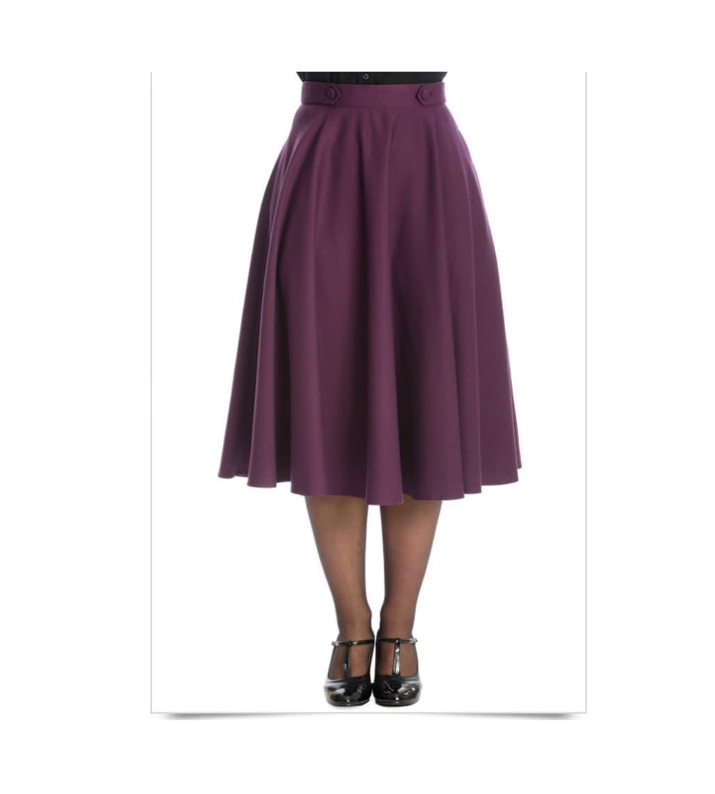 Jupe swing Didi aubergine