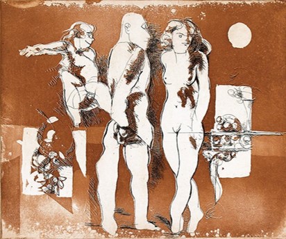 A mãe que é o pilar e a estrutura. Cutileiro, dá-lhe uma forma intemporal, enquanto João Antas desenha a memória e a elegância de um traço firme. Onde a resistência encontra a beleza que atravessa gerações.