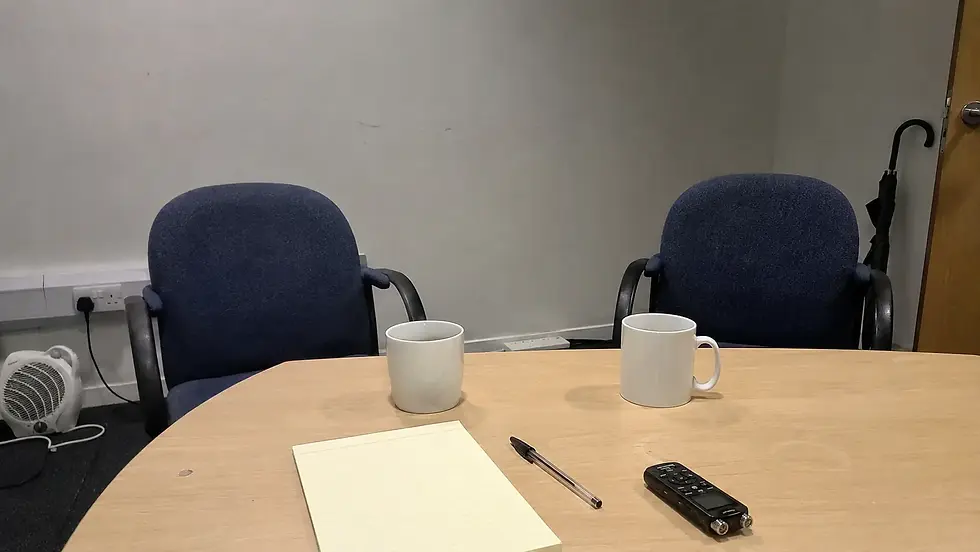 interview room prepared for investigative questioning - Illustrative Image
