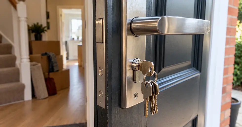 estate security officer stationed at luxury home doorway - Illustrative Image