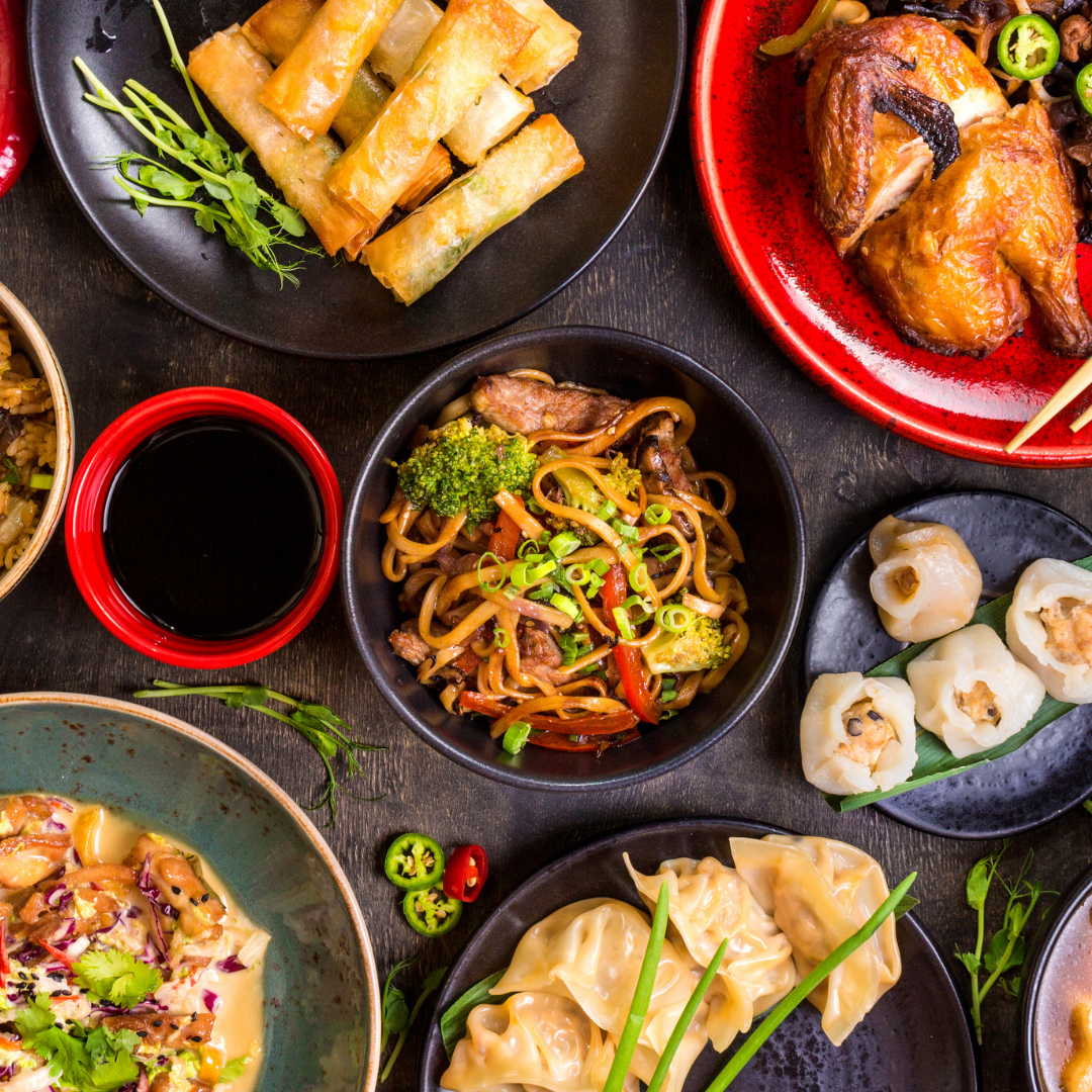 Arranged Food and Objects