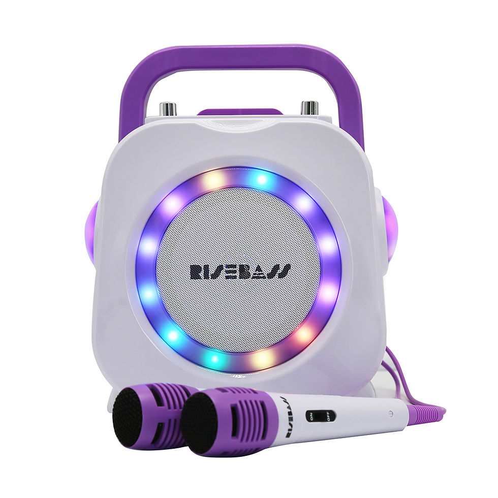 Thumbnail: Karaoke Machine for Kids - Bluetooth Speaker with 2 Microphone - Portable Kids K