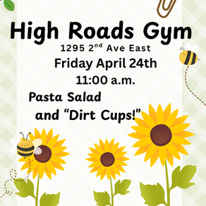 April 24th 2026 - Join us at the gym for seed-planting and a fun garden-themed potluck!