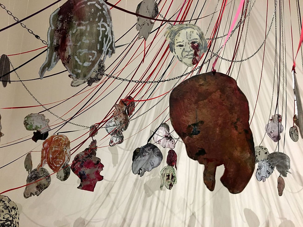 Nancy Spero, Maypole: Take No Prisoners (detail), 2007