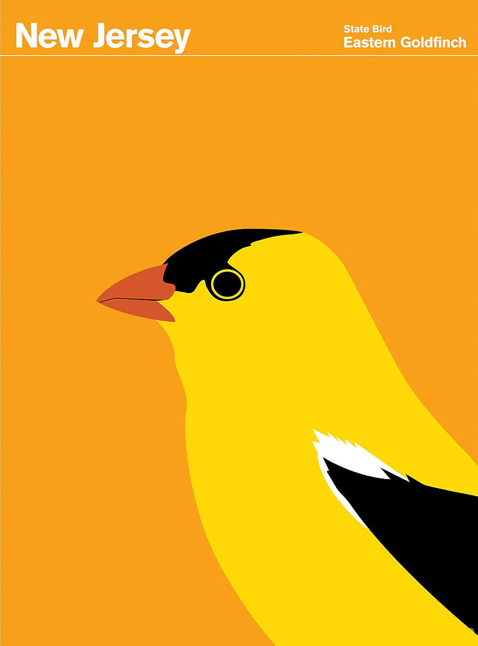 NJ State Bird Poster