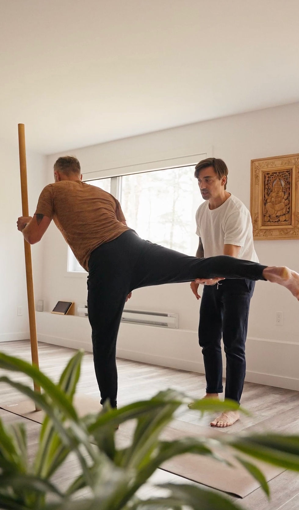 Daniel Hautot en cours de yoga fonctionnel privé personnalisé
