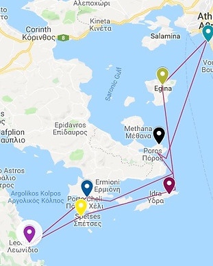 One week charter Saronic gulf