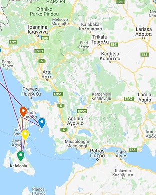 One week charter Ionian islands