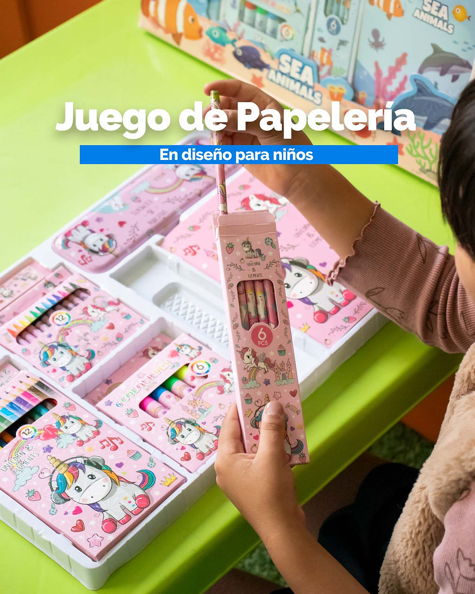 Miniatura: Juego de papeleria en diseño para niños