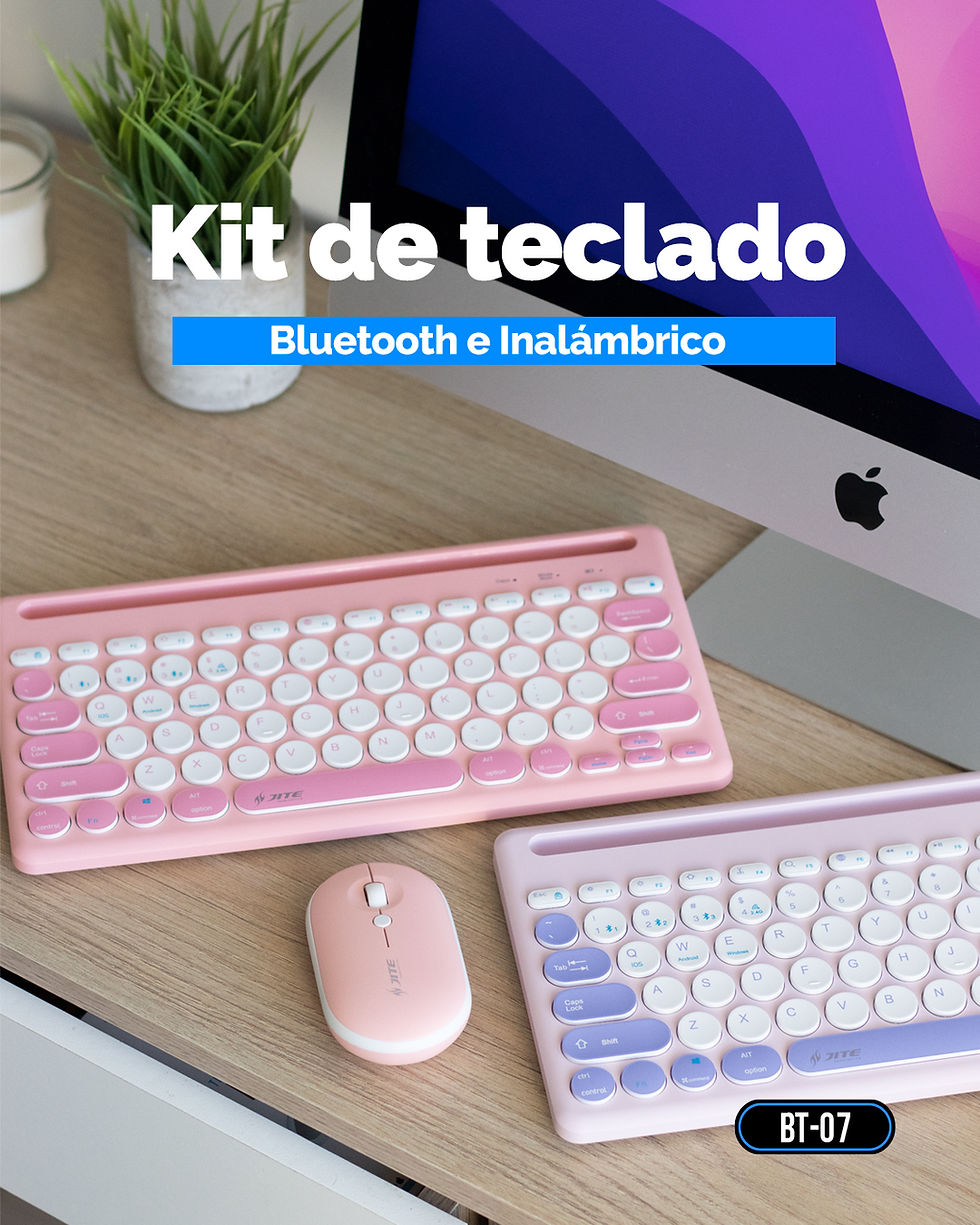 Miniatura: Kit de teclado Bluetooth e Inalambrico BT-07