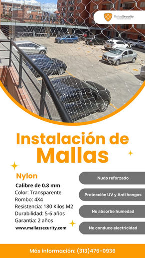 Instalación profesional de malla de seguridad en balcón de apartamento