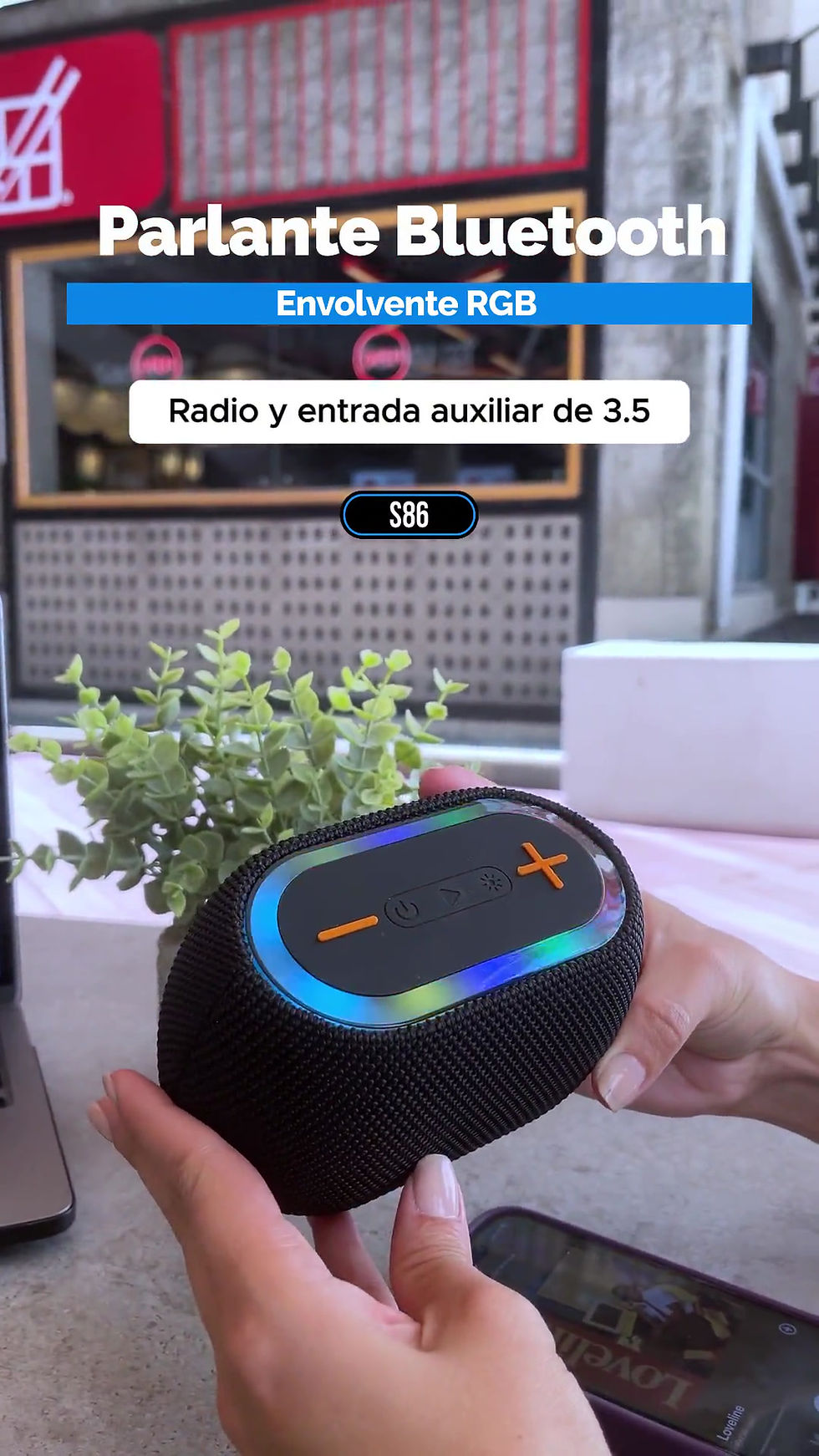 Miniatura: Parlante Bluetooth Envolvente RGB S86