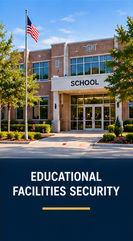 School campus representing professional educational facility security services