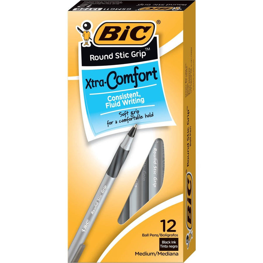 Round Stick Grip Negro Medium