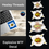 Thumbnail: Transparent & White WTF comic pop art stickers – funny retro vinyl decal with lightning bolts & cartoon smoke mockups