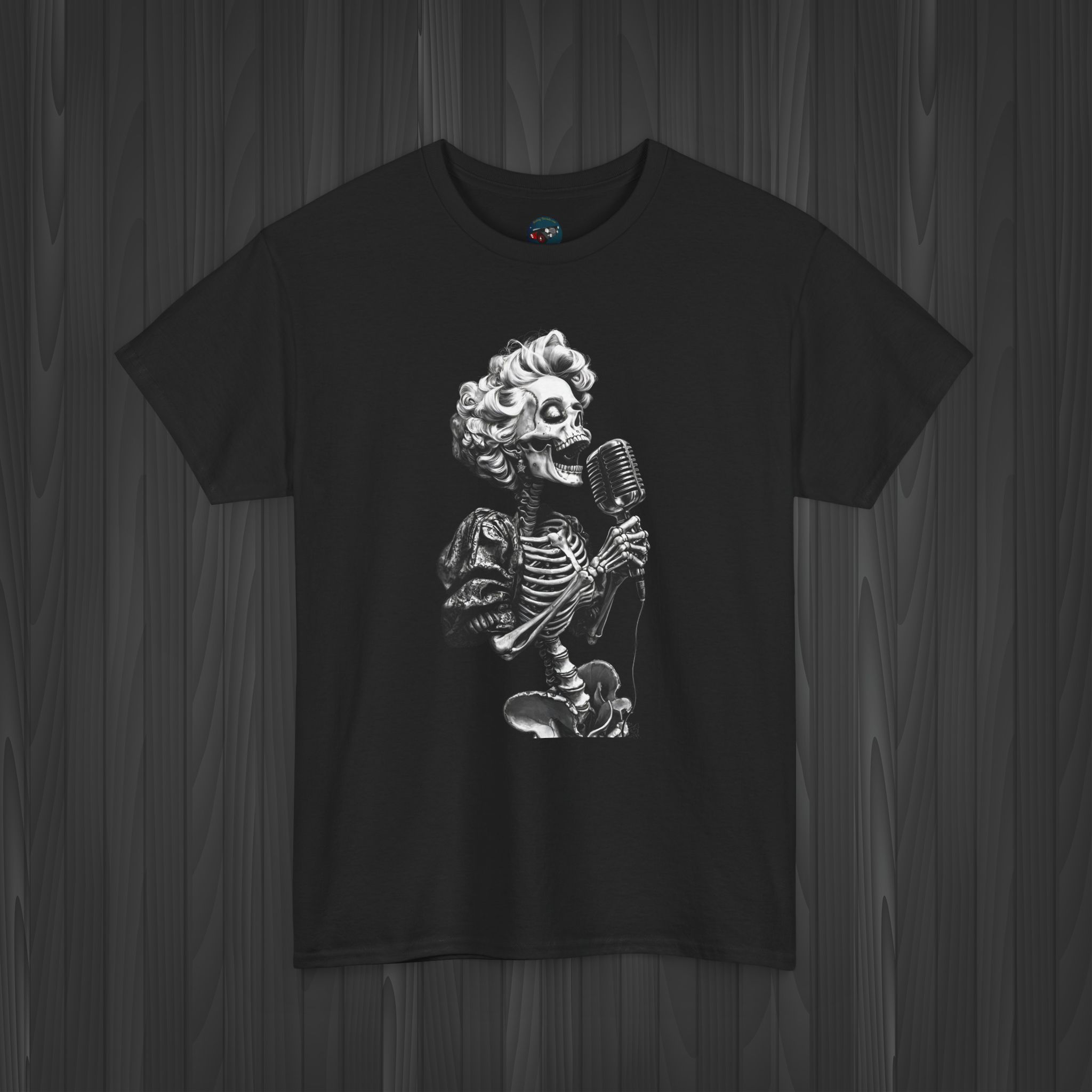 Enchanting Skeleton Singer Tee – Vintage Meets Classic Blues Style