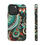 Thumbnail: Trippy Green-Red and Black Abstract Swirls Pattern for iPhone 15