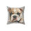 Thumbnail: Bulldog Puppy Accent Pillow - Watercolor Pet Portrait Decor