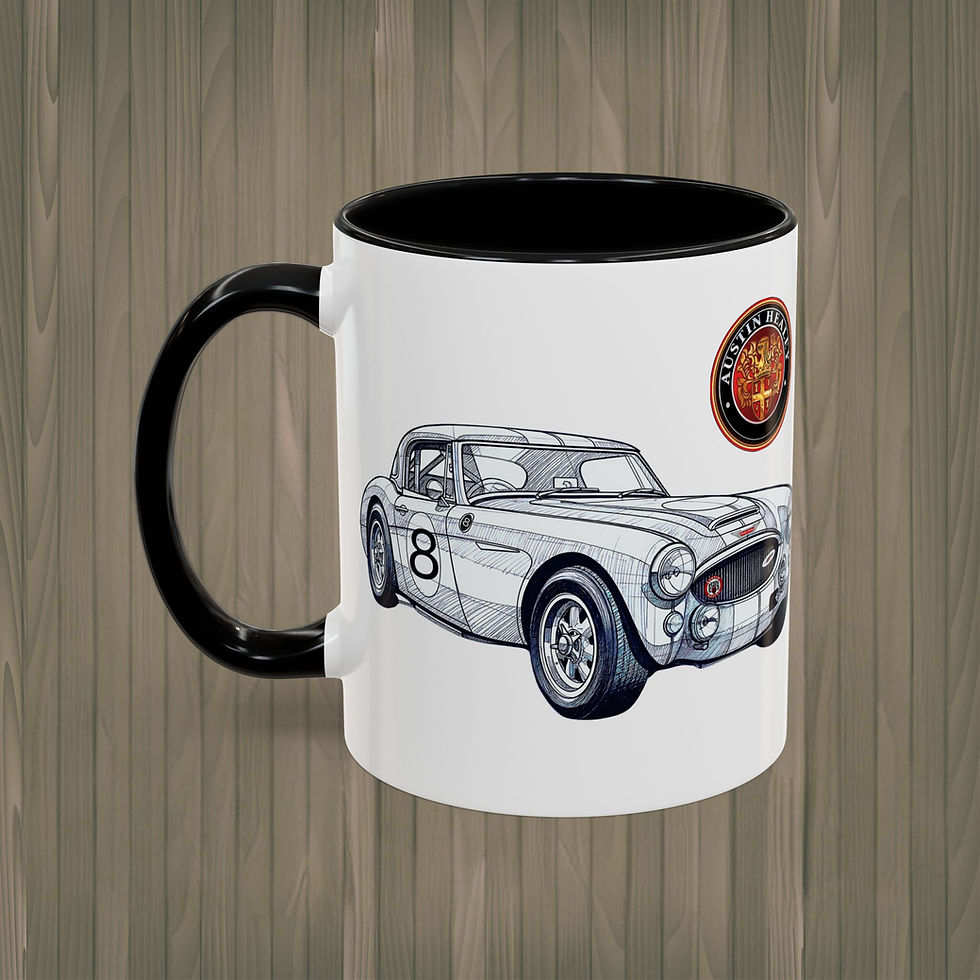 Vintage Austin Healey 11-15 oz Coffee Mugs - Timeless British Classic