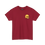 Thumbnail: Cardinal Red Gildan 5000 Front  View of Sinister Bone Collector Tee - Supernatural Skeleton T-shirt.