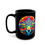 Thumbnail: Vibrant Psychedelic Art Black Mug - Abstract Wildlife Gift