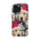 Thumbnail: Christmas iphone case featuring a Golden Retriever in a red and white Santa hat with puppies, festive holiday design.