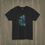 Thumbnail: A black colored Alien smoking from a bong graphic T-shirt with trippy cosmic background – Healey Threads apparel.