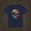 Thumbnail: Navy blue Nature Before and After Skull Graphic Tee - Skull split in half, one side nature, the other dark and sad.