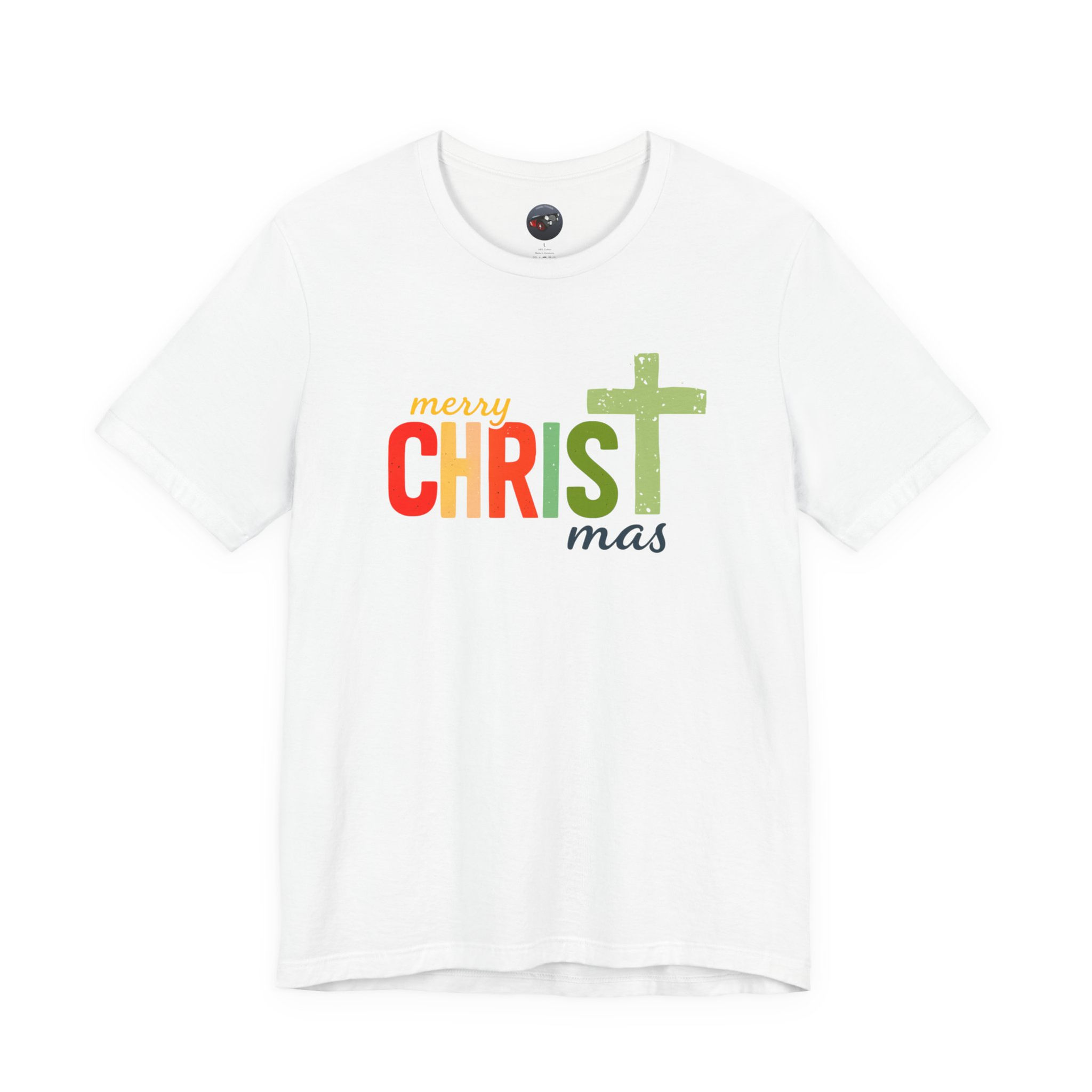 Merry CHRISTmas Cross Tee – Bold Faith & Festive T-Shirt