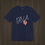 Thumbnail: Navy blue Stylish and artistic Women's Diva T-Shirt with white flip flops and Diva text