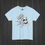 Thumbnail: Light Blue Scary Skull Royalty T-Shirt featuring a White Crowned Skull Design
