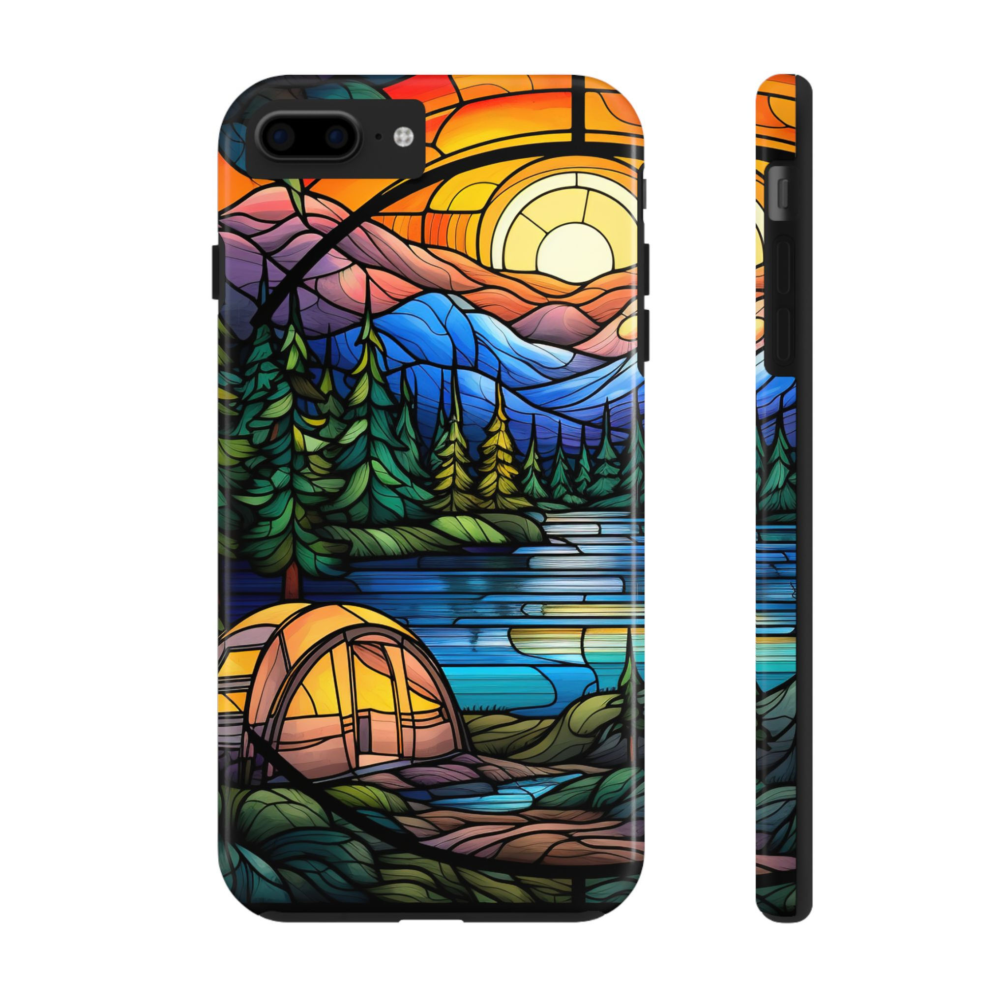 Vibrant Stained Glass design iPhone Cases. Lightweight, Impact Resistance & cool
