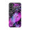 Thumbnail: Trippy Purple-Blue and Black Abstract Swirls Phone Case Design