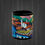 Thumbnail: Front view of our Country Village Black 11oz Coffee Mug - white and blue houses with red tiled roofs.