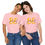 Thumbnail: Couple wearing empowering BE yourself pink T-shirts with yellow brushstroke and black script font.