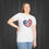 Thumbnail: America Divided Graphic T-Shirt – Fractured Heart Flag Shirt Design