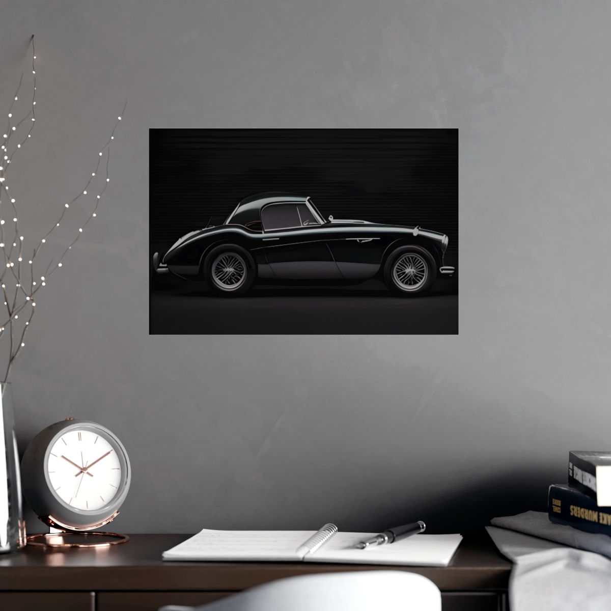 Austin Healey Automotive Artwork Matte Poster. Perfect Gift for Classic Car Guys