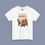 Thumbnail: A white colored t-shirt featuring three capybaras with Homies text graphic