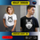 Thumbnail: Couple wearing a hand-drawn Siberian Husky sketch on a black t-shirt for dog lovers.