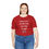 Thumbnail: Red colored "I Work Hard" T-Shirt with Sleeping Dog Graphic displayed on a woman