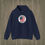 Thumbnail: Navy blue colored Made in USA hoodie with bold American flag graphic on front