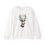 Thumbnail: Whimsical Reindeer Christmas Sweatshirt – Pink-Nosed Rudolph