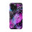 Thumbnail: Trippy Purple-Blue and Black Abstract Swirls iPhone Case Design