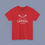 Thumbnail: Red colored t-shirt featuring a high-definition graphic of crossed lacrosse sticks and Canada LAX branding