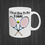 Thumbnail: White 'Great Day to Play Tennis' in black text 11oz mug, right view, with blue/white crossed tennis rackets & a ball centered