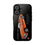 Thumbnail: Austin Healey black phone case with an orange roadster ad design, fits iPhone & Samsung Galaxy