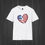 Thumbnail: America Divided Graphic T-Shirt – Fractured Heart Flag Shirt Design
