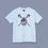 Thumbnail: A light blue colored t-shirt with crossed lacrosse sticks and American flag USA lacrosse graphic